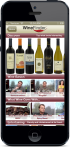 Screenshot of Thumbs Up WineFinder application Browse Screen on iPhone.